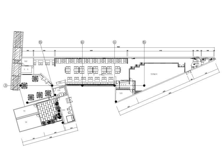 CAD餐厅沙发资料下载-[杭州]混搭风格中餐厅装修施工图（附效果图）
