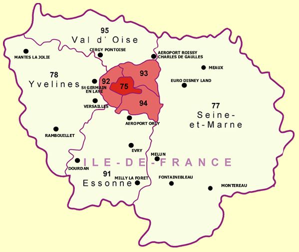 巴黎地图区域划分图片