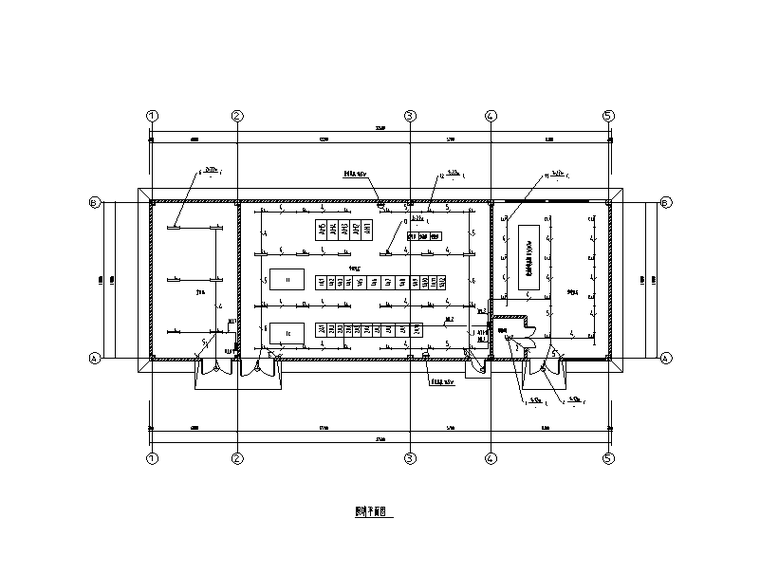 地上一层钢混框架结构设备用房施工图（建筑结构暖通电气，2015）-照明平面图