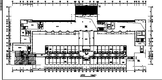 6层对称式新中式风格宾馆设计建筑图