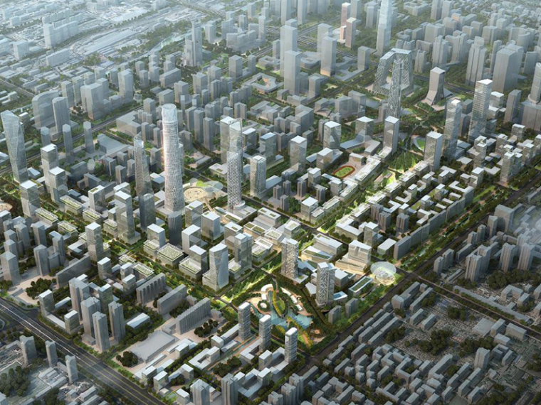 南通中心区规划设计方案资料下载-[北京]SOM商务中心区规划设计方案文本
