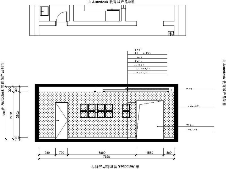 [安徽]现代简约两层三居室设计施工图（含效果图）-[安徽]现代简约两层三居室设计立面图