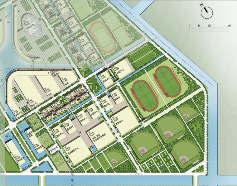 训练基地规划建筑方案资料下载-[上海]崇明体育训练基地方案文本（JPG+63）