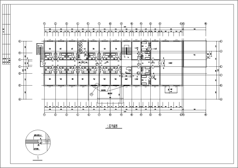 动力中心建筑设计方案资料下载-某多层药浴中心建筑设计方案（设计方案CAD）