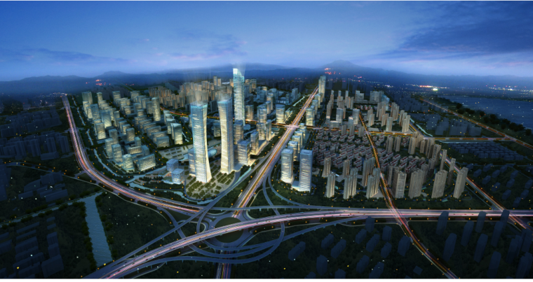 高新区道路景观设计资料下载-杭州高新区物联网小镇概念设计