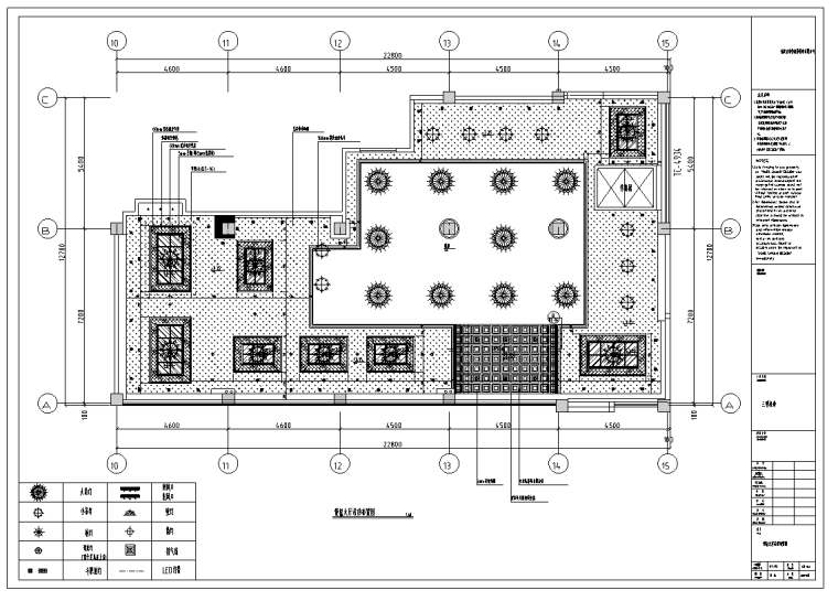三明杜尚大厅室内装修设计CAD施工图（含32张图纸）-吊顶布置图