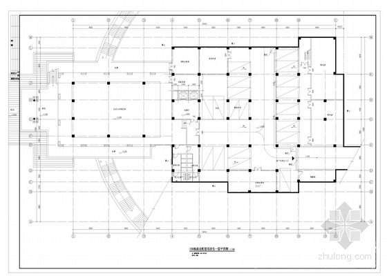 [广东] 3层古朴风格售楼中心规划设计方案图（含模拟手稿图）-3层古朴风格售楼中心规划平面图