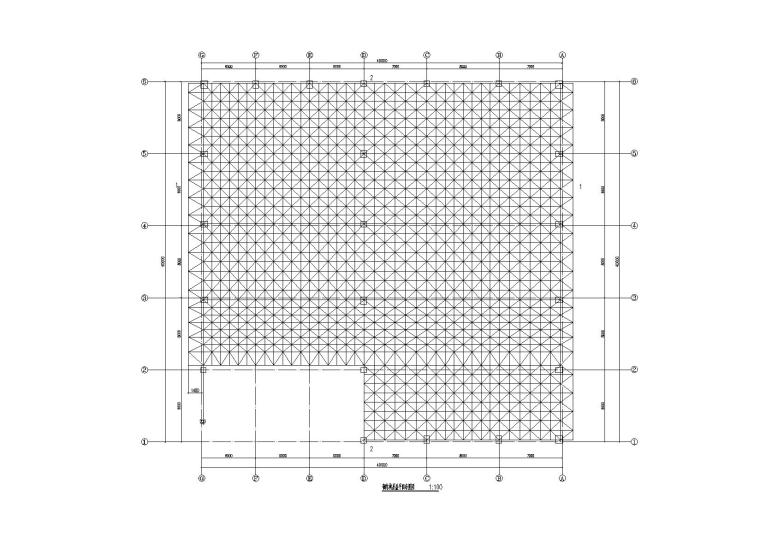 单层体育馆CAD资料下载-体育馆结构施工图_螺栓球网架屋盖2014