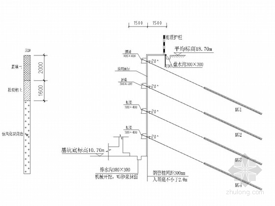 腰梁锚杆资料下载-[上海]8米深基坑钢管桩加锚杆支护施工图