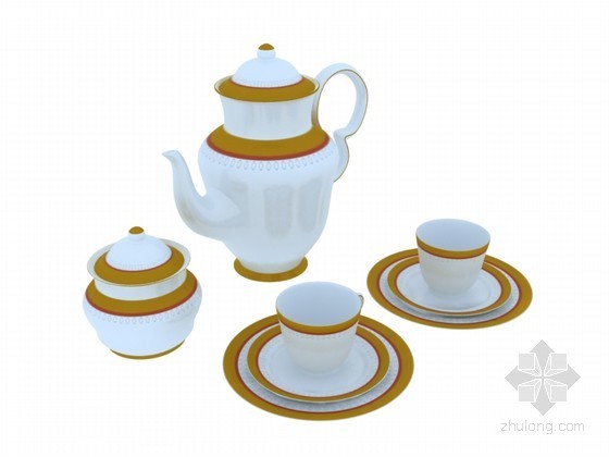 比萨斜塔茶具套装资料下载-洁净茶具3D模型下载