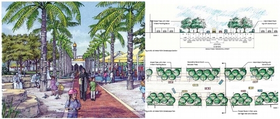 [国外]“中心性”城市区域景观规划设计方案-手绘效果
