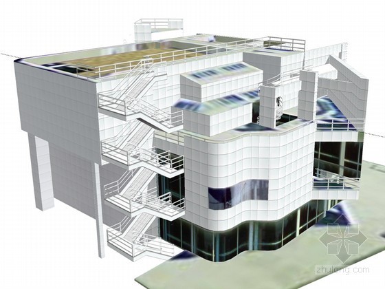 艺术馆方案CAD资料下载-艺术馆SketchUp模型下载