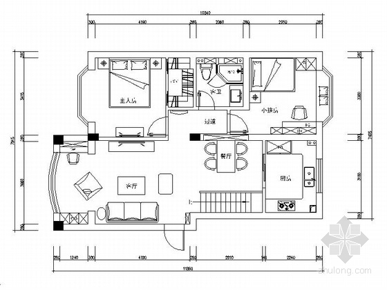 住宅精装修施工组织杭州资料下载-[杭州]简欧现代两居室精装修施工图（含效果）