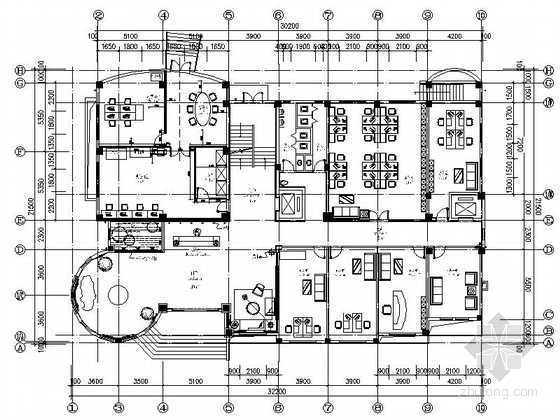 办公楼机电图资料下载-[青岛]某高档投资集团办公楼装修图