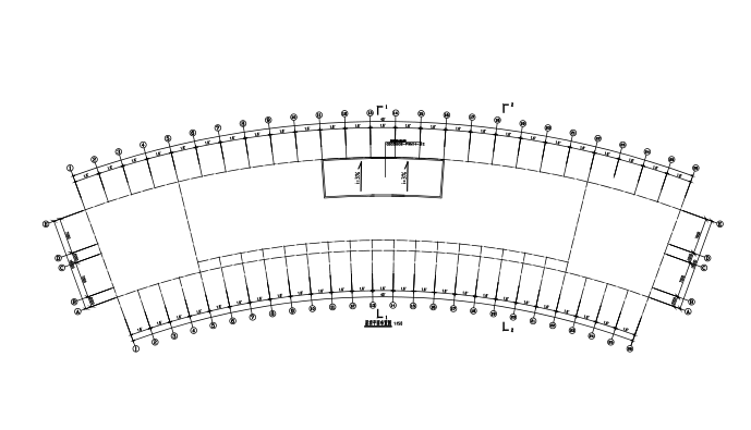 [宁夏]10层钢框架办公楼结构施工图（CAD、35张）-屋顶平面布置图