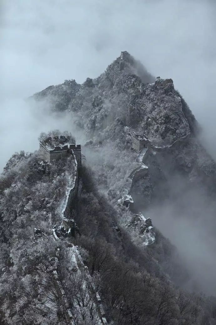 水墨景观资料下载-雪里山河，水墨中國