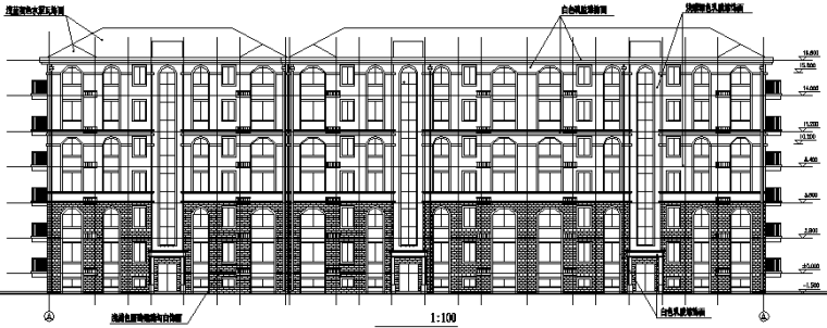 异形屋面结构CAD详图资料下载-异形柱框架结构住宅楼全套图（CAD，28张）