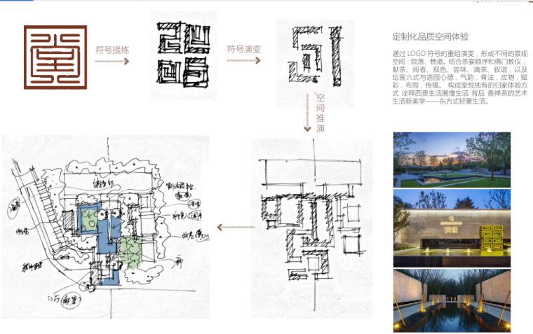 [四川]成都知名地产堂悦居住区景观方案设计（展示区+大区，新中式轻奢）-[四川]成都知名地产堂悦居住区景观方案设计 C-1 空间推演