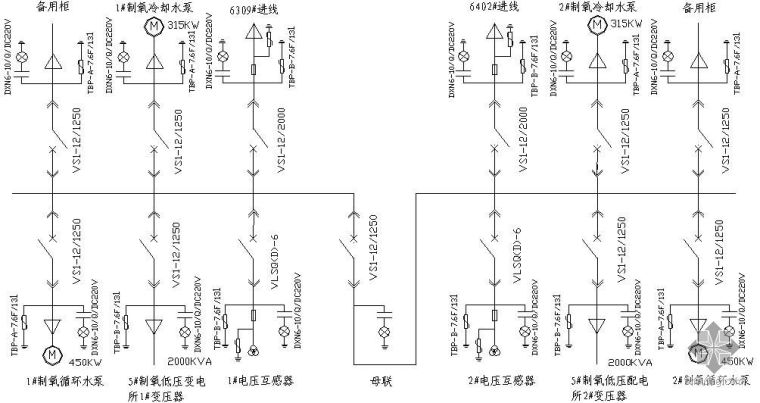 酒店高压供电系统图资料下载-制氧机高压系统图