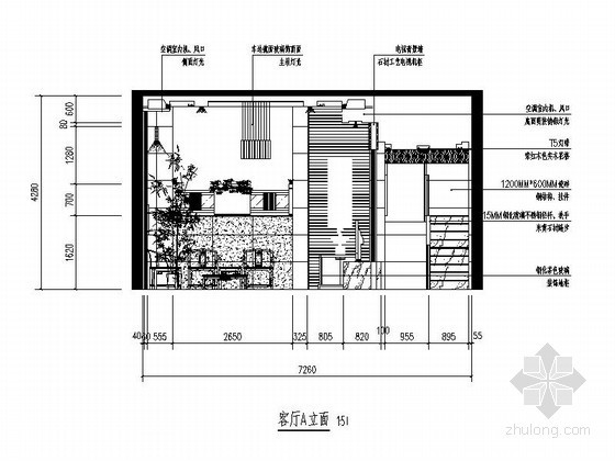 [苏州]现代中式四层别墅装饰施工图（含效果）-图6