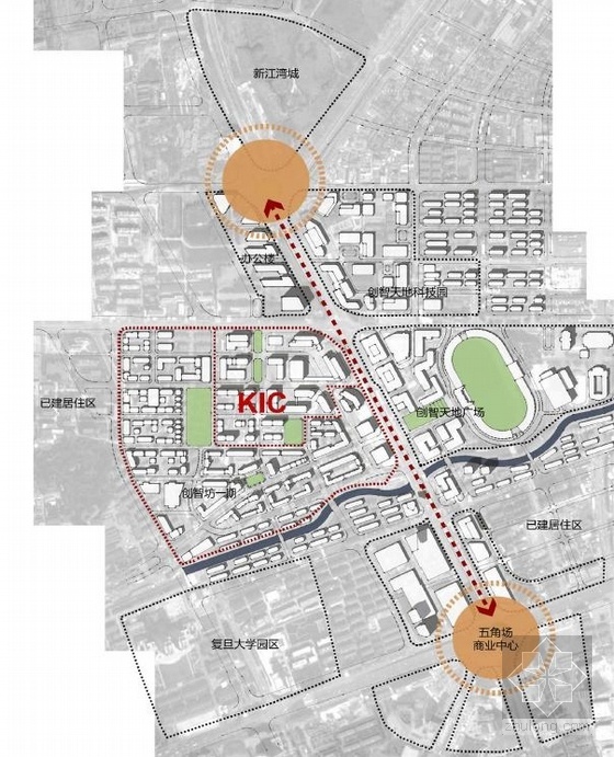 [福建]三层机关办公楼建筑施工图-现代风格多功能城市综合体建筑分析图