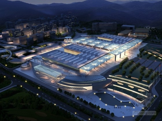 建筑可持续性设计资料下载-[贵阳]可持续性省级会展中心建筑设计方案文本（知名设计院）