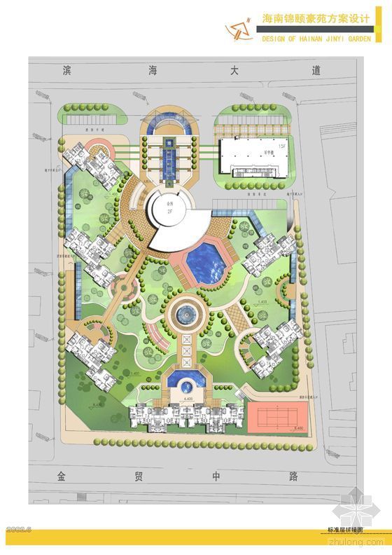 [海南]某豪苑小区规划建筑方案及CAD扩初-标准层拼接图