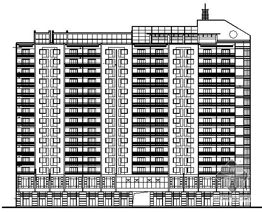 职工宿舍建筑平面图资料下载-某十五层职工宿舍楼建筑施工图