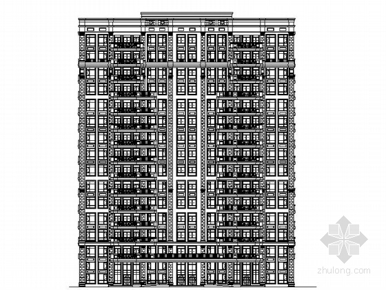 陕西十五层住宅楼资料下载-某十五层欧式风格住宅楼建筑施工图