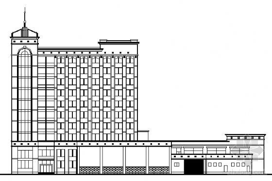 回字形6层银行办公楼资料下载-某十层银行办公楼建筑方案图