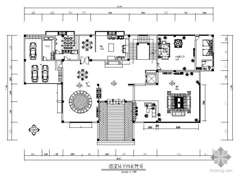 中式大别墅cad资料下载-某四层欧式超大别墅室内装修图