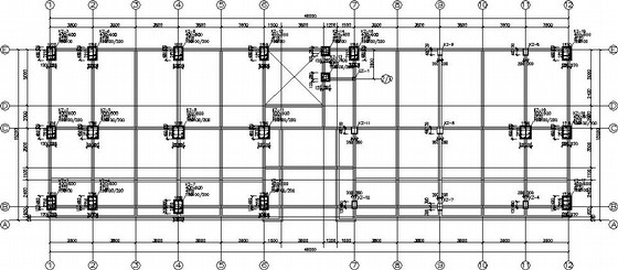 两层车间建筑su模型资料下载-局部四层框架车间办公楼结构施工图