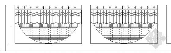 CAD围墙立面资料下载-围墙立面设计图1