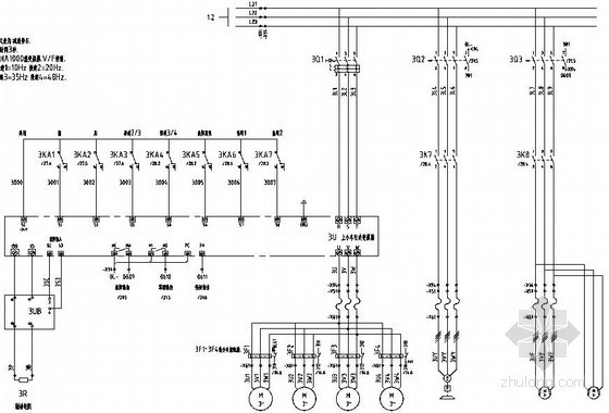 三菱plc电气原理图资料下载-造船用门式起重机电气原理图