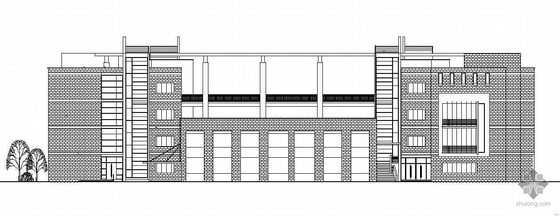 教学楼建筑设计cad图纸资料下载-某四层大学教学楼建筑设计方案