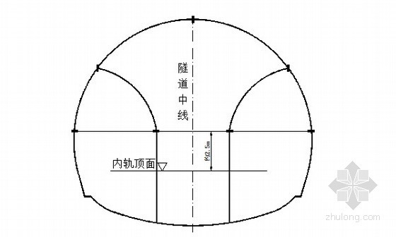 [湖北]隧道监控量测实施计划书(44页)-隧道双侧壁导坑法开挖周边收敛及拱顶下沉量测断面布置图 