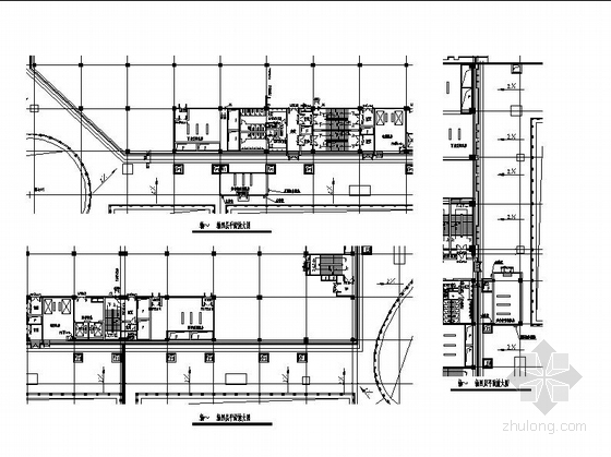 [河北]超高层带中庭商业综合楼建筑施工图-超高层带中庭商业综合楼建筑平面图