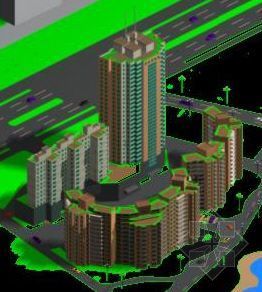 沙丘魔方街道设施资料下载-小区街道模型2