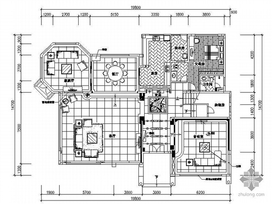 三层别墅CAD整套图纸资料下载-三层别墅装修图纸