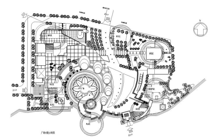 老人活动区广场设计资料下载-某文化活动广场设计详图CAD