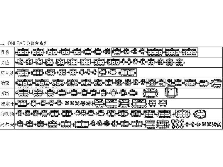 超全室内写字楼办公家具设计CAD模块家具图库素材