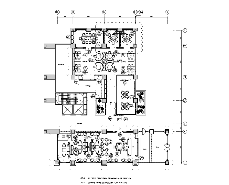 软装配饰设计效果图资料下载-某法式餐厅及雪茄吧室内设计施工图（含方案、效果图）