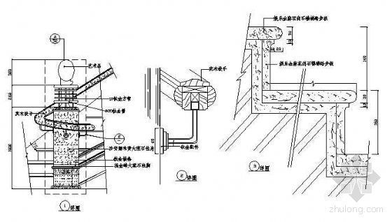 楼梯扶手栏杆规范图集资料下载-楼梯扶手详图