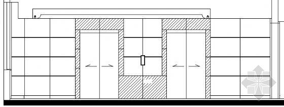 电梯间装饰施工规范资料下载-病房大楼标准层电梯间建筑方案图