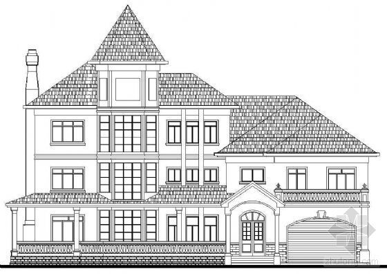 欧式别墅户型图纸资料下载-某三层欧式别墅建筑方案（D户型有地下室）