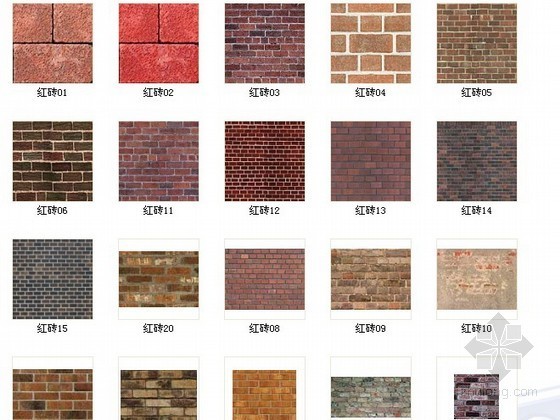 木纹砖地砖高清贴图资料下载-20张砖贴图（英国红）