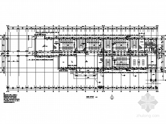 [浙江]五层新中式风格中学实验楼建筑施工图-五层新中式风格中学实验楼首层平面图 