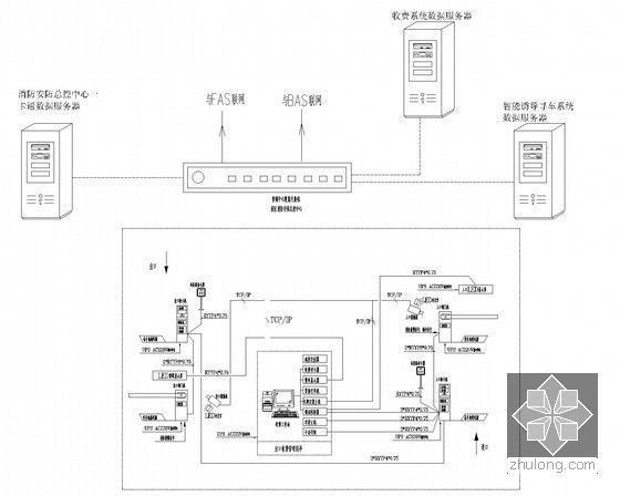 [上海]25万平城市综合体强弱电设计图纸174张（商业 酒店 办公 地下车库）-车库出入口管理系统图