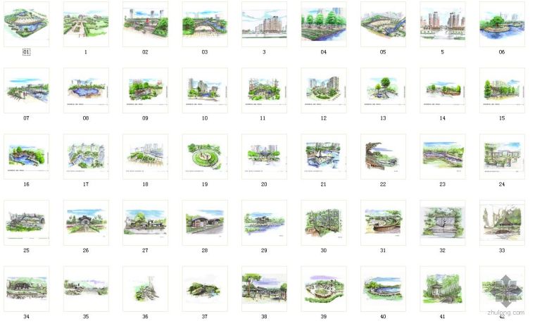 广场绿化设计手绘图资料下载-麦可笔手绘图图集-1
