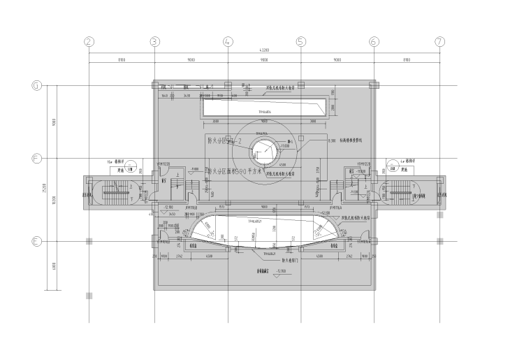 四川大学科学与艺术中心教学楼设计施工图-台下-1.1000标高